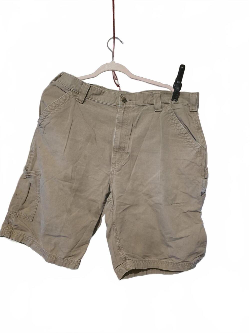 Vtg Carhartt Men's Khaki Cargo Shorts Size 38